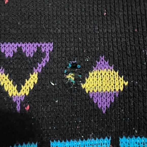 Vintage Jane Adams 90s Geometric Print Pullover Knit Sweater - Picture 7 of 7